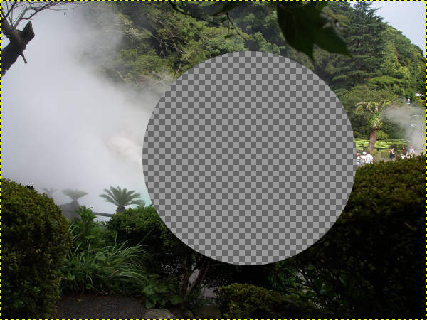 アルファチャンネル有りのレイヤでの切り取り