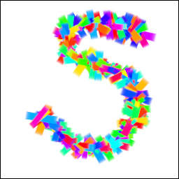 ブラシツールでの描画例(使用ブラシ:Block 01)