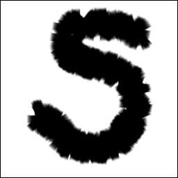 ブラシツールでの描画例(使用ブラシ:Block 01)