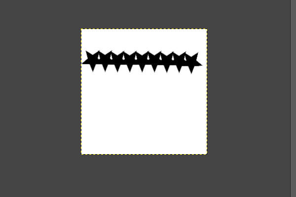 8. 一定間隔で星が描かれる