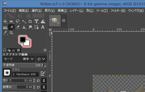 2. 初期化された前景色と背景色