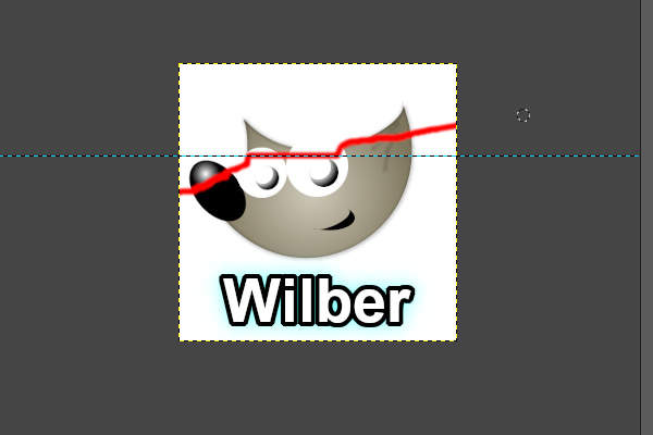 2. ガイドに引き寄せられた線