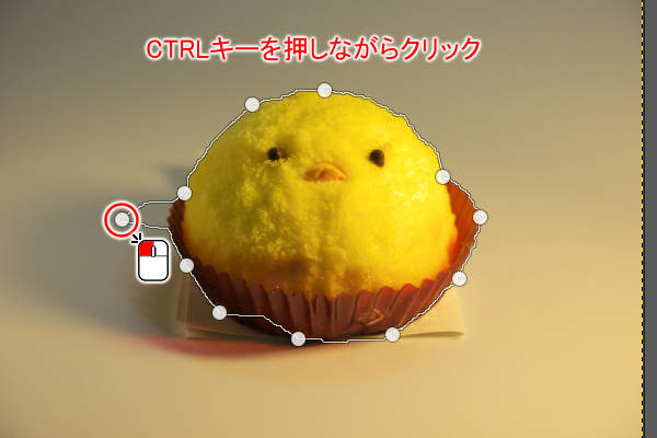 15. 制御点の上でCTRL + マウスの左ボタンをクリック