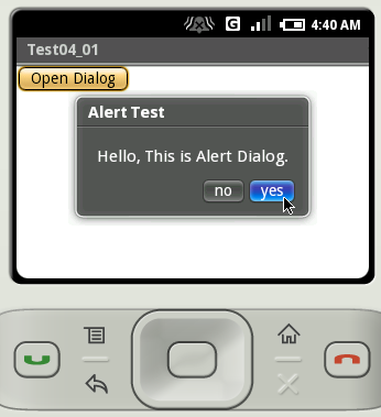 �{�^����2�z�u�����A���[�g�_�C�A���O��\��