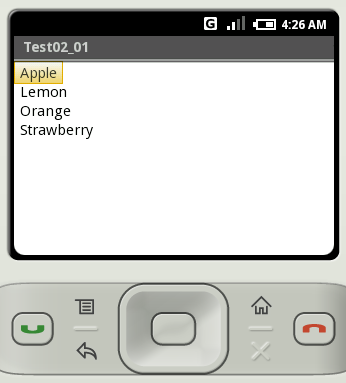 String�N���X�̔z����g����ArrayAdapter