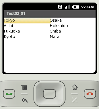 ArrayAdapter�N���X���g���ăO���b�h�̃f�[�^��o�^