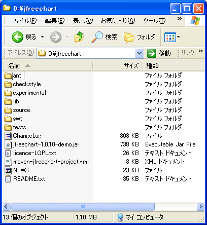 JFreeChart 1.0.10�̃C���X�g�[��