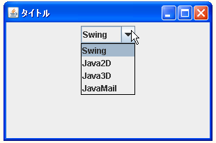 JComboBox��Vector���g���ď����f�[�^��ݒ肷��
