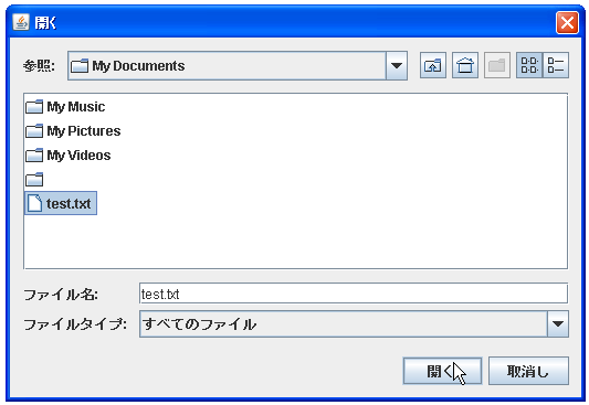 JFileChooser�̃T���v��