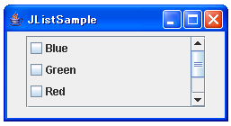 ���X�g�̍��ڂ�JCheckBox��\������