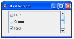 ���X�g�̍��ڂ�JCheckBox��\������