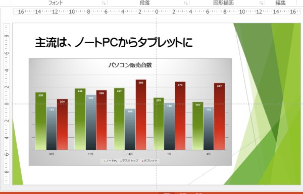 �p���[�|�C���g�ɃO���t��\��t��