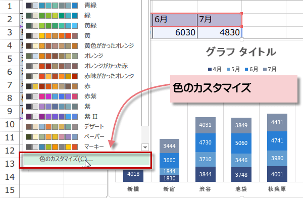 �F�̃J�X�^�}�C�Y