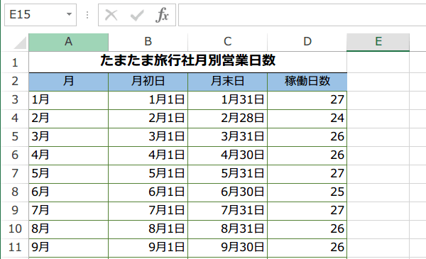 NETWORKDAYS.INTL関数の使い方3