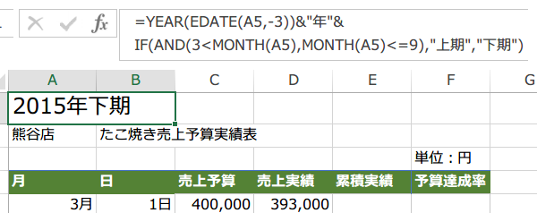 上期下期を表示する方法6