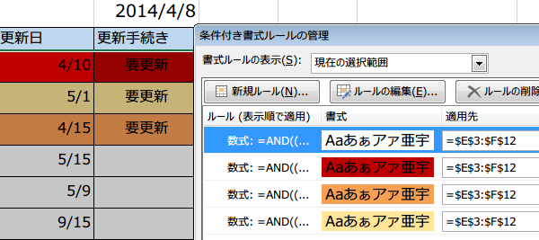 期日近づいたら知らせる名簿