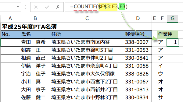 COUNTIF�֐��ŘA��
