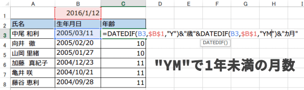 1�N�����̌���1