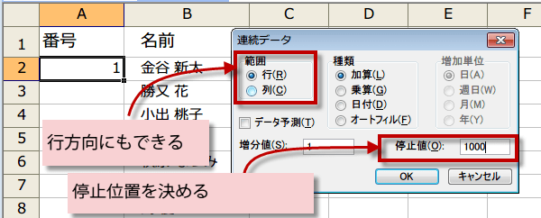 �A���f�[�^�͈̔�