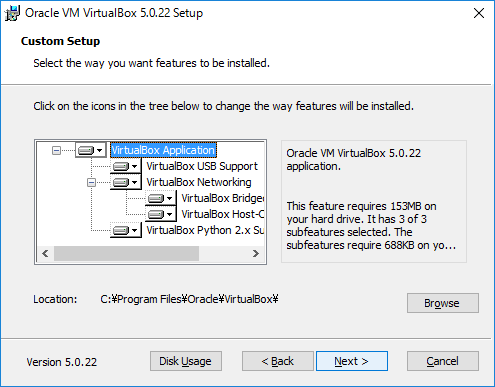 VirtualBox セットアップ2