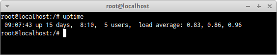 uptimeコマンド