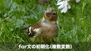 forでの複数変数の初期化と更新