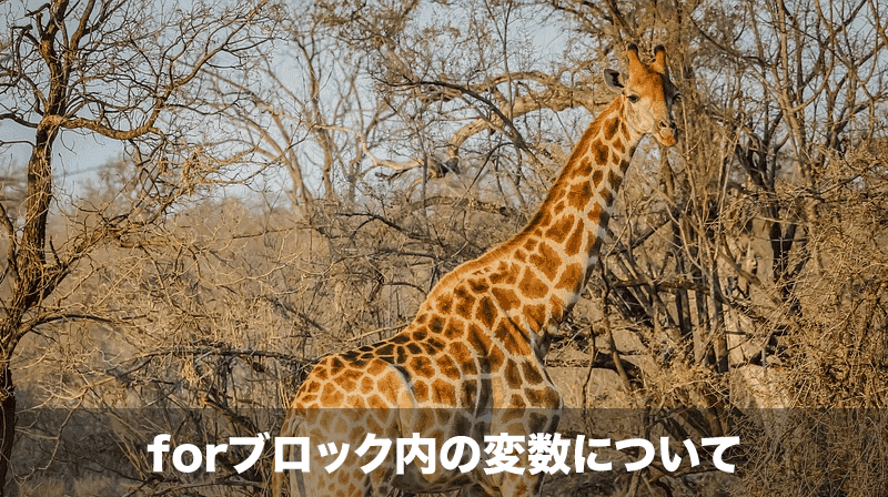 forのブロック内変数