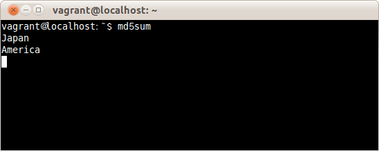md5sumコマンド