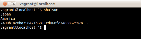 sha1sumコマンド