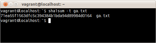 sha1sumコマンド