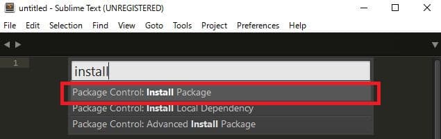 install package
