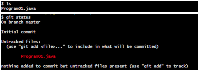 git init 実行結果
