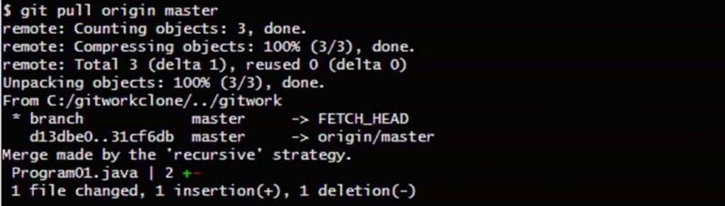 Gitのpullコマンド