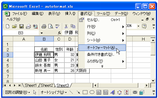 �I�[�g�t�H�[�}�b�g�̉���