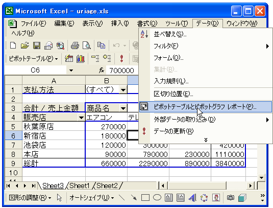 �s�{�b�g�e�[�u���̃f�[�^�͈͂̍Đݒ�