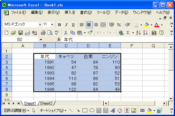�L�[�{�[�h�V���[�g�J�b�g���g�����Z���̑I��