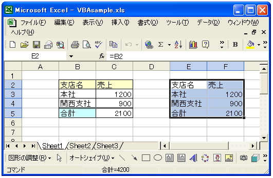 �Z���̃����N�\��t��