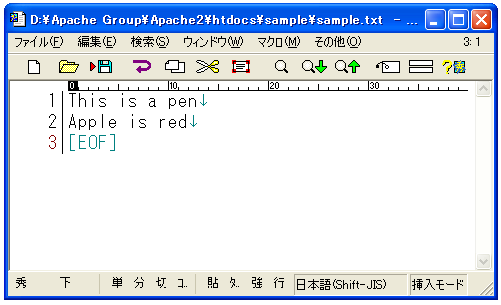 fwrite�̃e�X�g