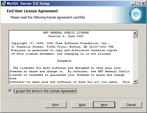 MySQL�̃��C�Z���X���Ӊ��