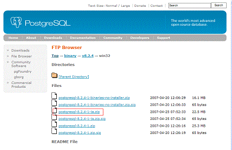 PostgreSQL�̃t�@�C���I��