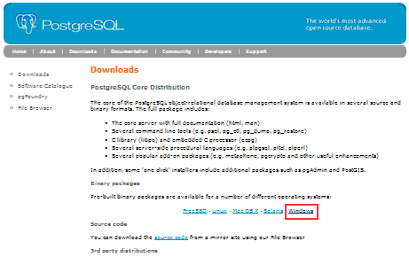 PostgreSQL��Downloads 