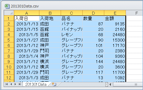 Ctrl�L�[�������Ȃ���e���L�[��*�i�A�X�^���X�N�j�������ăf�[�^�͈͑S�̂�I��