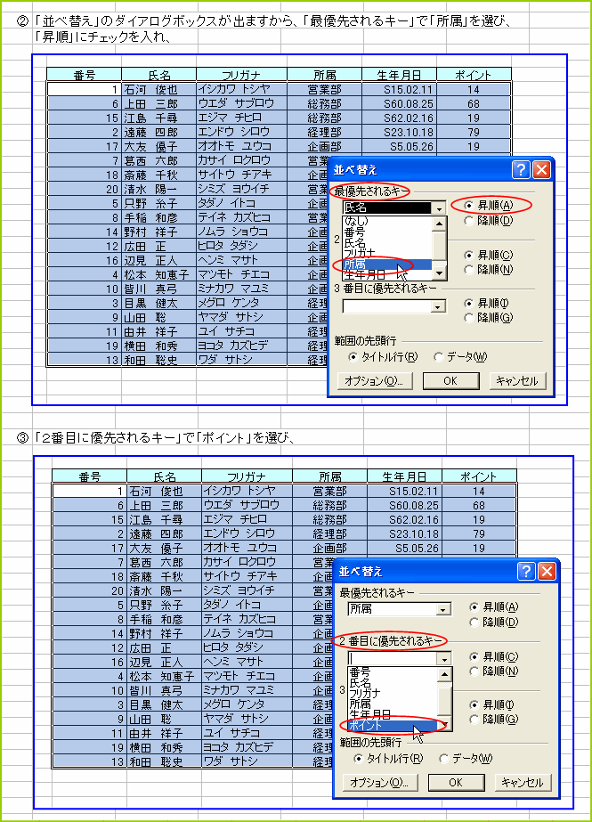 �ŗD�悳���L�[�E�Q�ԖڂɗD�悳���L�[