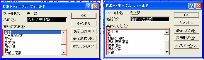 �s�{�b�g�e�[�u���t�B�[���h�̐ݒ�̏W�v���@