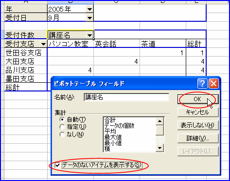 �s�{�b�g�e�[�u���@�f�[�^�̂Ȃ��A�C�e���̕\��